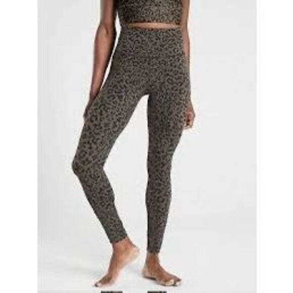 ATHLETA Women’s Gray Anthracite Leopard Ultra High Rise Elation Tight Legging Si - Picture 2 of 8